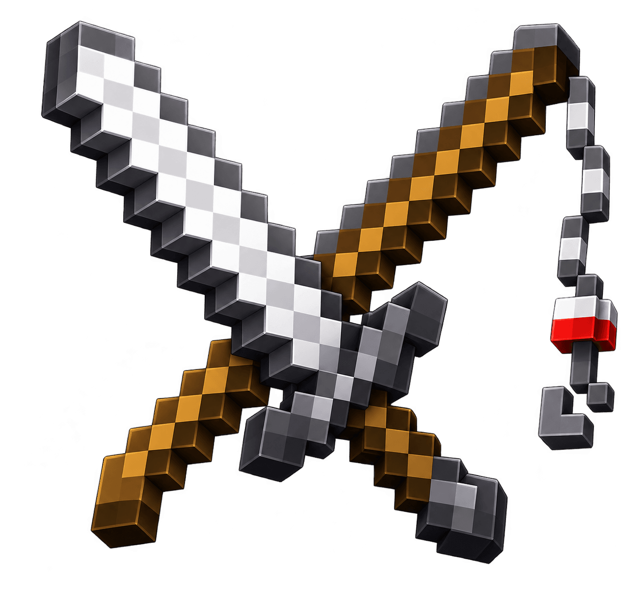 Survival Games sword, bow, and fishing rod icon